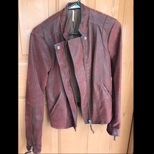 Free People Faux Leather Biker Jacket